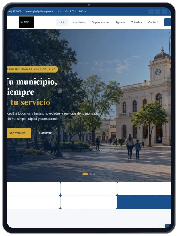 Municipalidad de Villa del Pino · Tablet