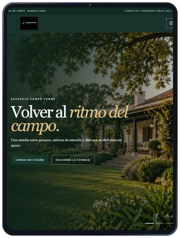 Estancia Campo Verde · Tablet