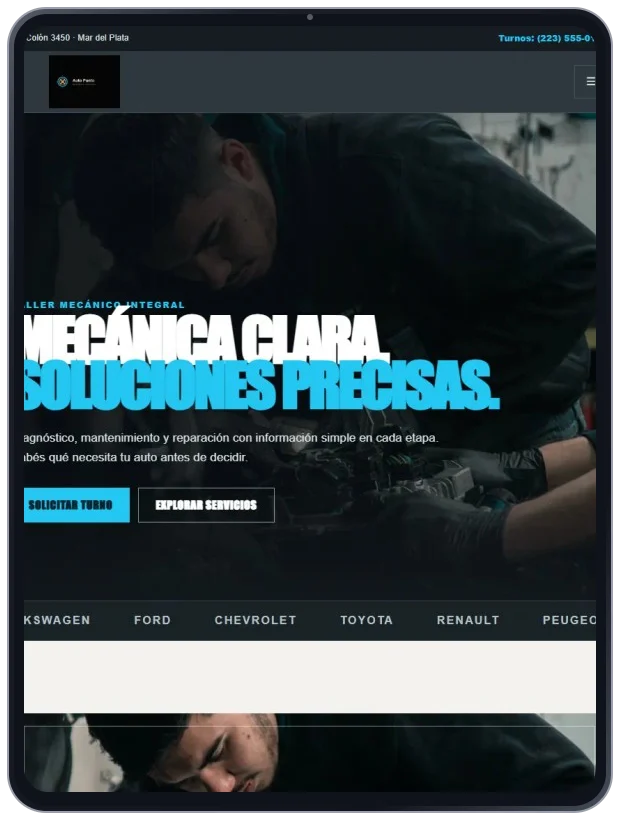 Taller Auto Punto · Tablet